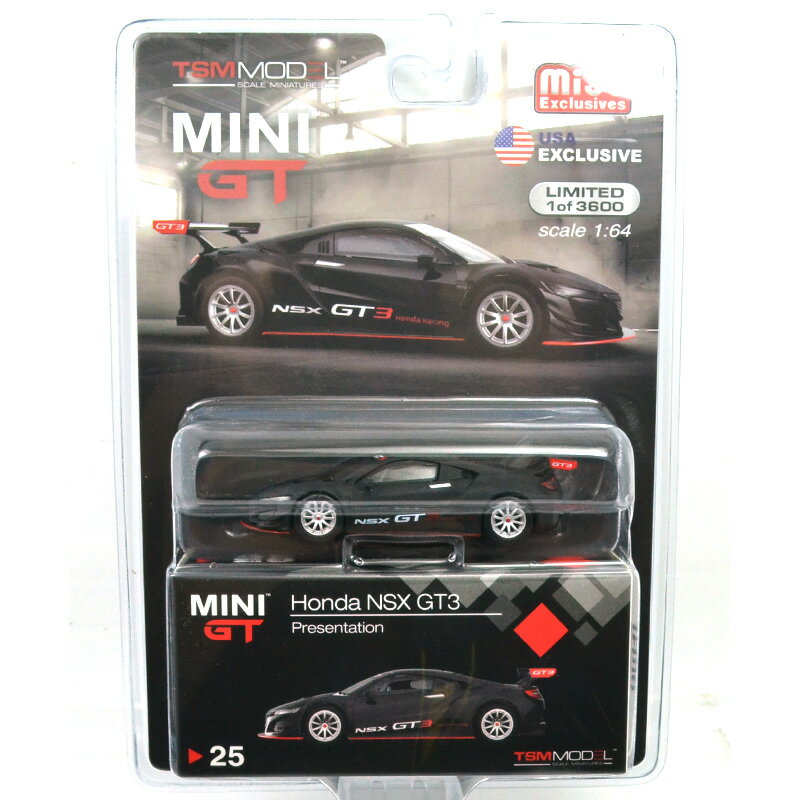 MINI GT HONDA NSX GT3 (MATTE BLACK) - PRESENTATION - LHDホンダ NSX GT3(マットブラック) - プレゼンテーション 左ハンドル仕様