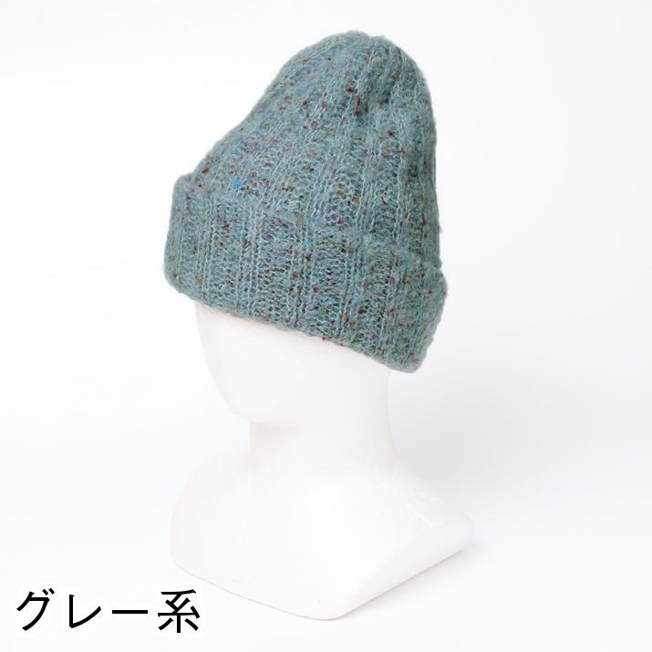 ブークレリブ編みニット ニット帽 レディース ...の紹介画像2