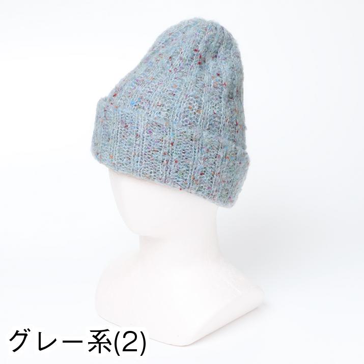 ブークレリブ編みニット ニット帽 レディース ...の紹介画像3