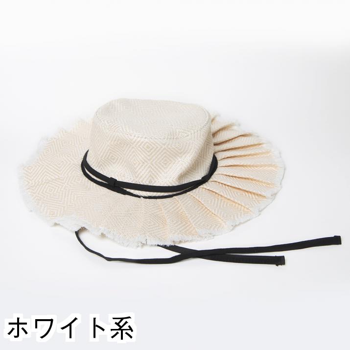 ダイヤ幾何柄シートタックハット ハット レディース 帽子 サファリハット 14+ イチヨン プラス / 103677