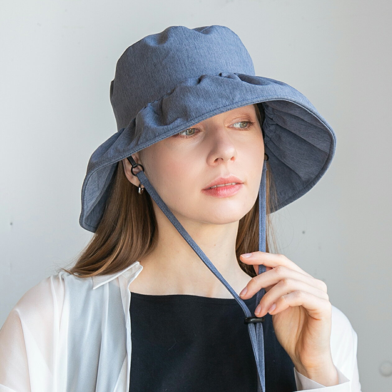 撥水シャーリングハット ハット レディース 帽子 サファリハット 14+ イチヨン プラス / 103885