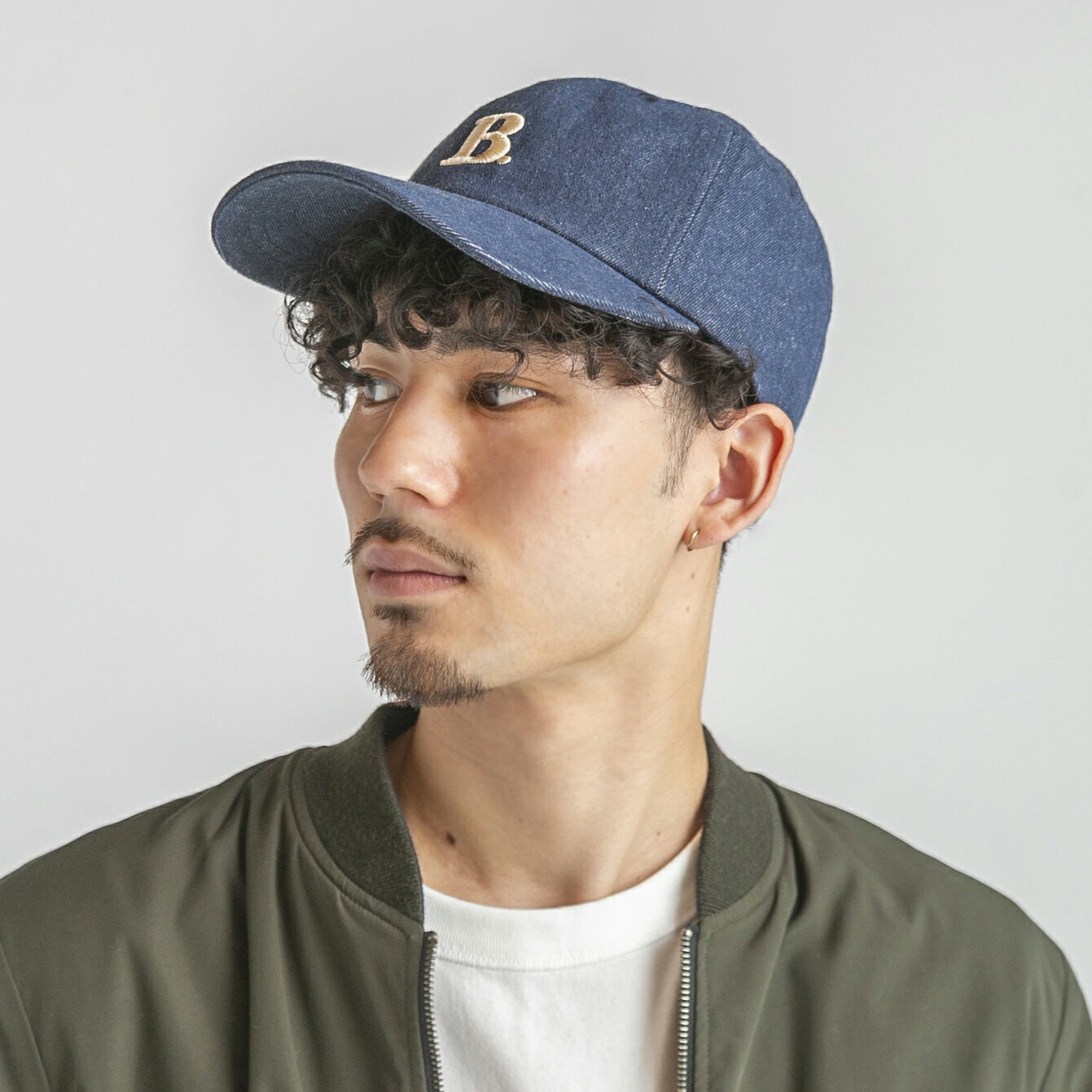 デニムB刺繍キャップ