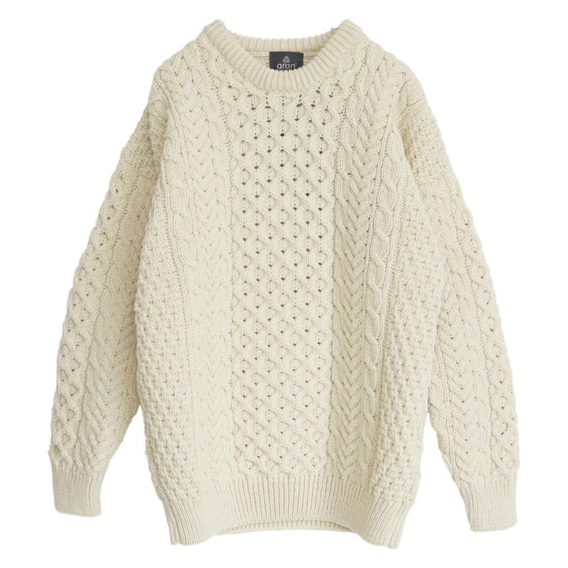 Aran Woollen Mills AE[~Y Ajbg vI[o[ [A823 / A825] fB[X tBbV[} Z[^[ P[u҂ [Q[W