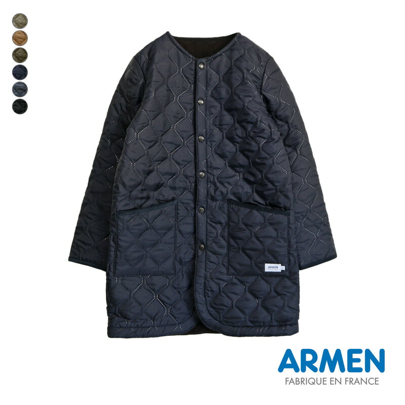 アーメン ARMEN アーメン キルティング ノーカラー コート [NAM1651] レディース フリース ナイロン HEAT QUILT ヒートキルト