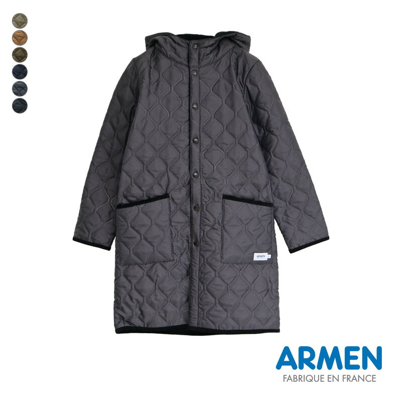 ARMEN アーメン キルティングコート リバーシブル フード付き ナイロン/フリース [NAM1753] レディース ヒートキルト REVERSIBLE HOODED QUILTING COAT HEAT QUILT NAM0681のサムネイル