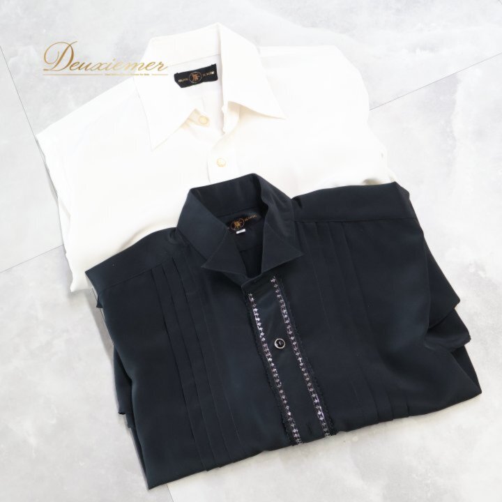 【中古】MAISON DE DANSE 社交ダンス 衣装 まとめ売り セット シャツ ブラウス ブラック系 ホワイト系 黒 白 メンズ 男性 レッスン 練習着 ダンス パーティ 発表会 長袖 長袖シャツ フォーマル 舞台衣装 衣装用シャツ ダンスウェア 競技用 練習用 Mサイズ C076-2520202000342