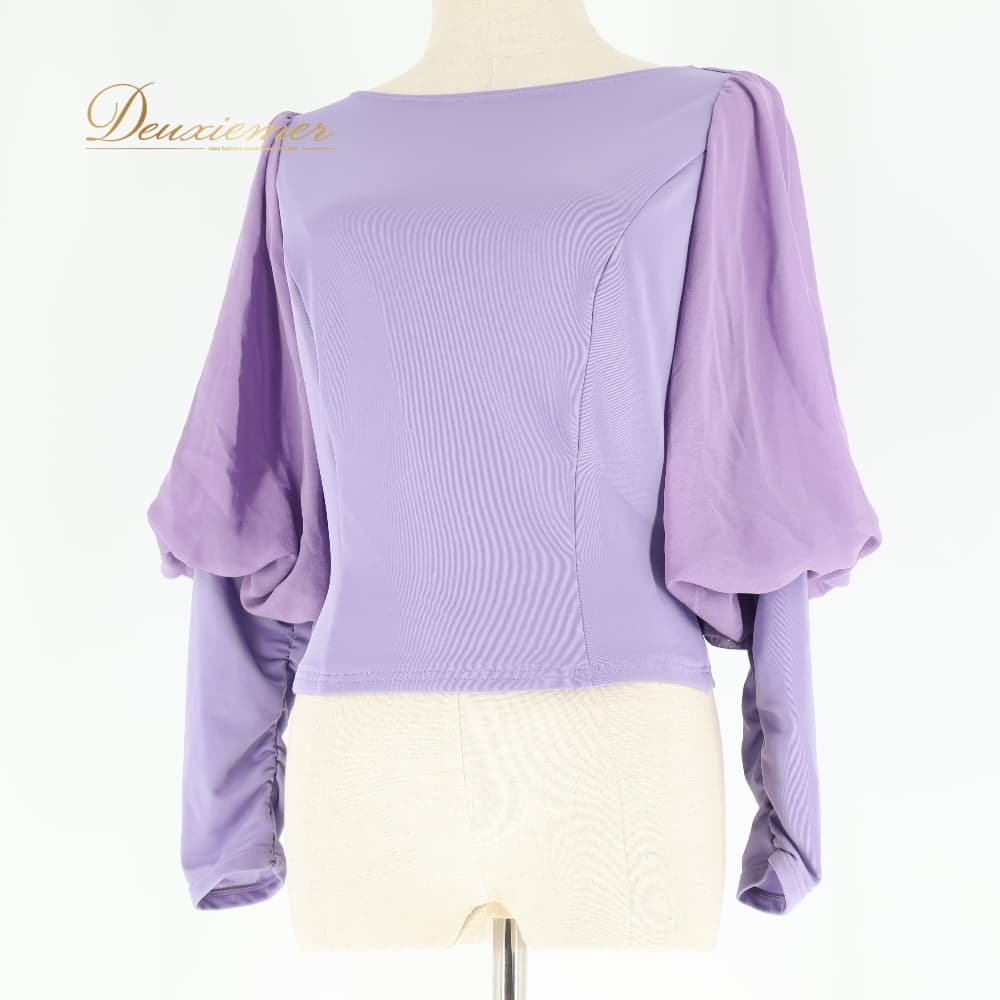 Rakuten - 【中古】 Chacott チャコット 社交ダンス 衣装 トップス ブラウス パープル系 チャコットロイヤルダンス ROYAL DANCE 練習 レッスン 無地 シンプル 特徴的 淡い 紫 かわいい 上品 Mサイズ E021-2510701006099