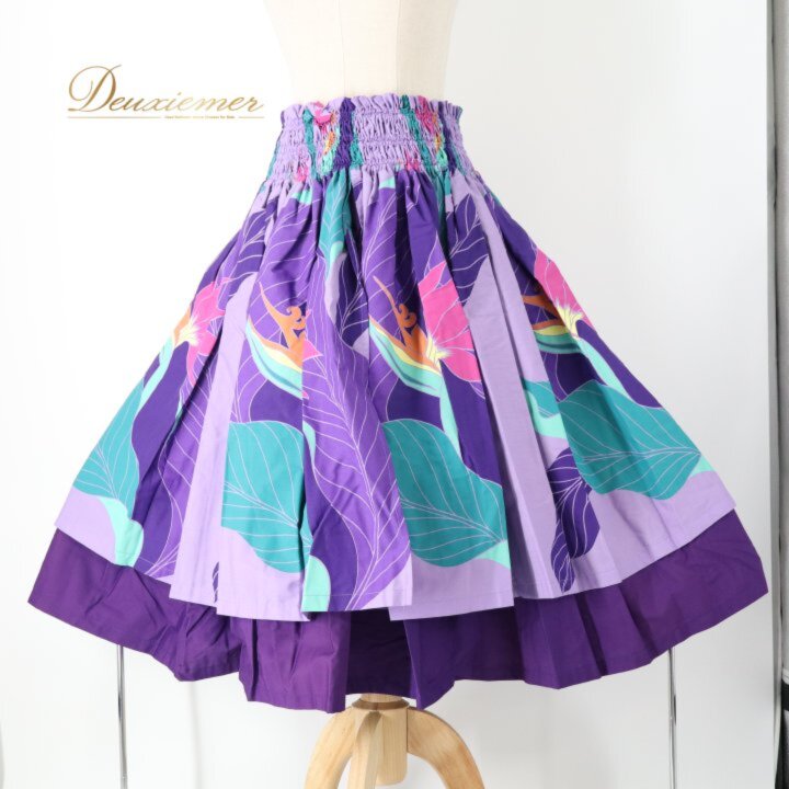 Rakuten - 【中古】Paondor パンドール フラダンス 衣装 パウスカート パープル系 ハワイアンプリント 紫 パンドール アロハ フラ ダンス レッスン 練習 ダンス衣装 ハワイアンダンス レディース 華やか 鮮やか F022-2512018008384