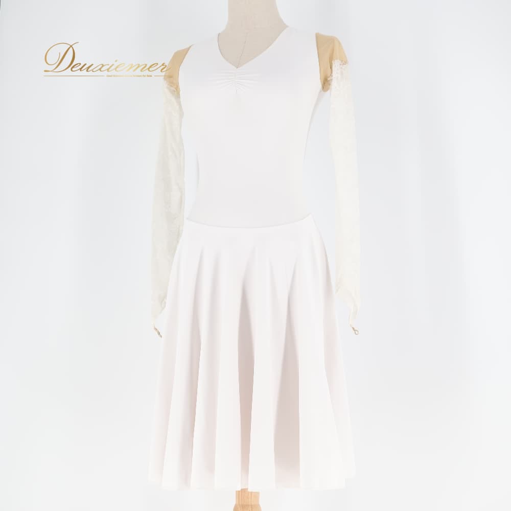 Rakuten - 【中古】 Chacott チャコット 社交ダンス 衣装 ワンピース ドレス ラテン ホワイト系 白 無地 伸縮 ストレッチ バレエ ダンス パーティ 発表会 レッスン 練習 ジャズダンス シンプル ダンスウェア 女性用 発表会衣装 イベント コスチューム M~Lサイズ C019-2510219000091