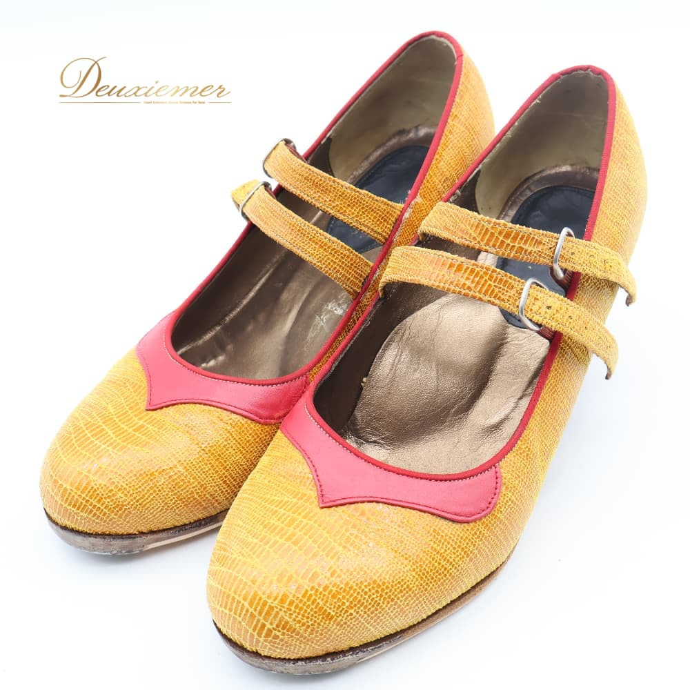 【中古】 NESS ネス フラメンコ 衣装 ダンスシューズ 23 1/2 シューズ 靴 ヒール ...