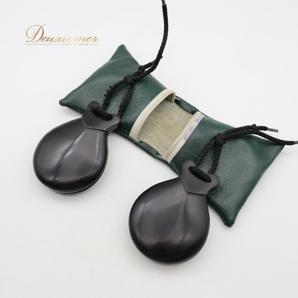 【中古】 CASTANUELAS DEL SUR フラメンコ 小物 パリージョ カスタネット ブラック...