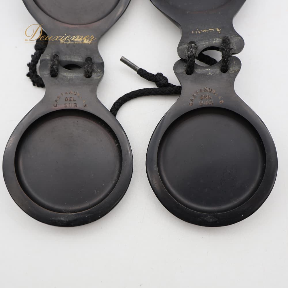 【中古】 CASTANUELAS DEL SUR フラメンコ 小物 パリージョ カスタネット ブラック...