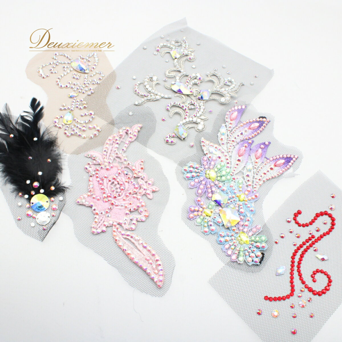 【中古】社交ダンス まとめ売り オーナメント アクセサリー デモ 競技 ヘアアクセサリー ヘアオーナメント 飾り 装飾 パーティ デモ 競技 セット 全6点 ア...