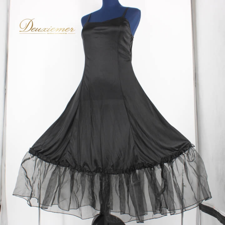 【中古】社交ダンス 衣装 スタンダード ワンピース キャミワンピ レッスンウェア パーティ衣装 女性用 ..