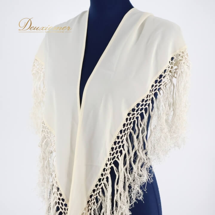 【中古】IBERIA イベリア フラメンコ 衣装 シージョ ピキージョ 小物 ホワイト系 アイボリー クリーム..