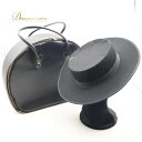 【中古】HERMOSA IBERIA フラメンコ コルドベス ハット 帽子 ケース バッグ 鞄 まとめ売り 2点 セット 小物 小道具 ブラック系 黒 無地 ダ...