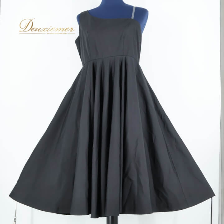 【中古】ALOHA STANDARDS アロハスタンダード フラダンス 衣装 ワンピース ドレス ブラック系 黒 無地 シンプル 日本製 ハワイアン アロハ か...