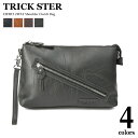 TRICKSTER トリックスター クラッチバッグ ショルダーバッグ ミニバッグ ブランド メンズ フェイクレザー PU 小さめ ショルダーバッグ 口折れ ショルダーバック 斜めがけ バッグ 斜め掛け 軽い 2way おしゃれ カジュアル シンプル 黒 新生活