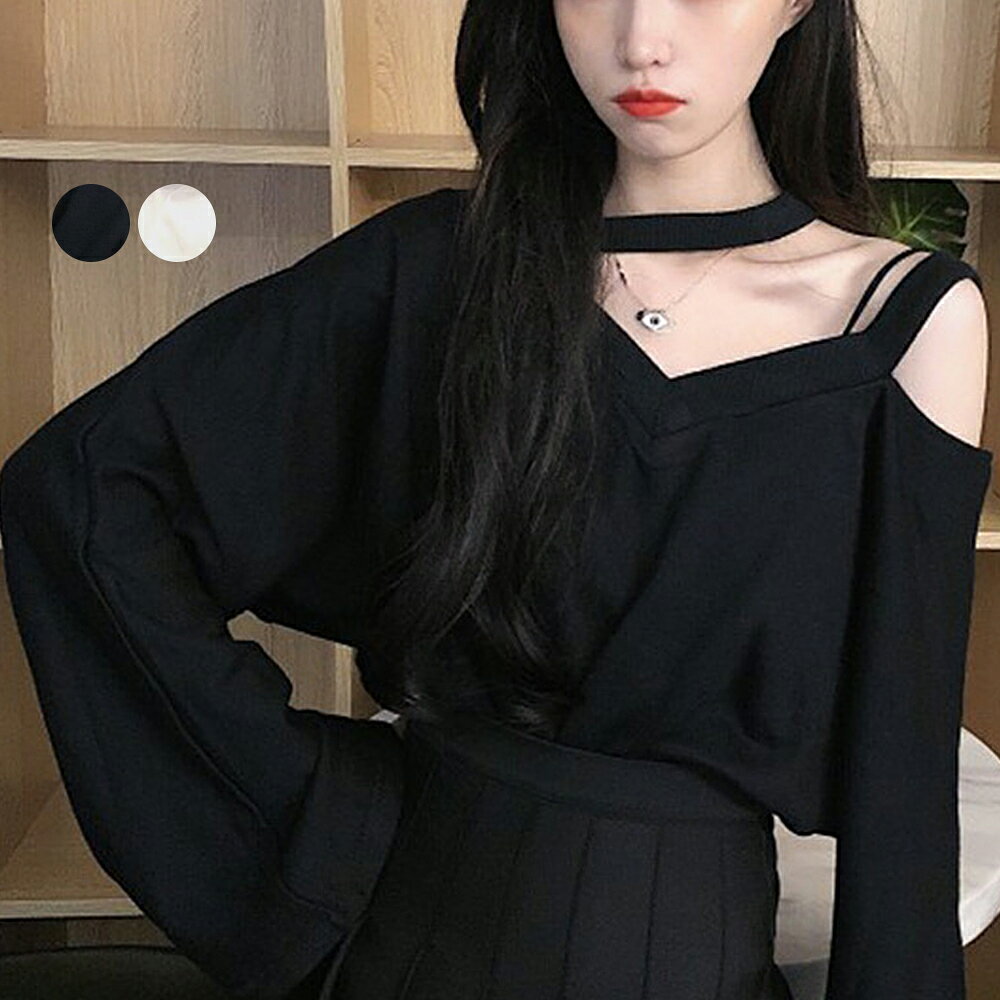 カットソー Tシャツ tシャツ レディース シンプル 体型カバー 春 夏 長袖 韓国ファッション 無地 海 キャンプ トップス レイヤードコーデ クルーネック ニット device-men-10002256 DEVICE パッケージ画像