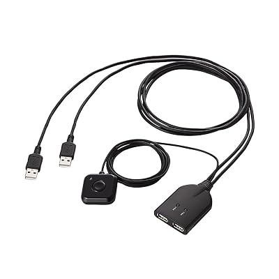 エレコム(ELECOM) KVMスイッチ キーボード・マウス用 手元スイッチ付 ブラック KM-A22BBKブランドエレコム(ELECOM)色ブラックモデルKM-A22BBK商品説明【商品概要】2台のパソコンで、1セットのキーボード・マウスなどのUSB機器を共有できるキーボード・マウス用パソコン切替器です。パソコン側への接続もUSB接続なので、PS/2ポートが付いていないノートパソコンも切替可能です。チルトホイール機能や多ボタン搭載の多機能マウス、ホットキー搭載の多機能キーボードでも使用可能です。ケーブル一体型のコンパクトタイプなので、スッキリと設置できます。金属部に本体と手元スイッチを固定できるマグネットシートが付属しています。【商品説明】【商品詳細】ブランド：エレコム(ELECOM)商品種別：切替器商品名：エレコム(ELECOM) KVMスイッチ キーボード・マウス用 手元スイッチ付 ブラック KM-A22BBK製造元：エレコム(ELECOM)商品番号：KM-A22BBK発売日：2009年05月19日商品内容：並色：ブラック【当店からの連絡】