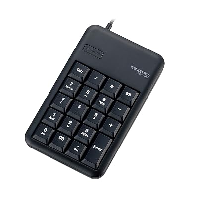 エレコム テンキー 有線 メンブレン Sサイズ 1000万回高耐久 ブラック TK-TCM013BK商品説明【商品説明】pattern : 単品 style : スタンダードExcelでの作業に便利な[Tab]キーと、数字の入力に便利な[00]キーが付いたスタンダードなコンパクトUSBテンキーパッドです。机上の省スペースに役立つコンパクトサイズです。NumLockのオン/オフの状態がひと目でわかるLEDランプを装備しています。専用ドライバなどのインストールが不要で、パソコンのUSBポートに接続するだけですぐに使えます。最大1000万回のキーストロークに耐える丈夫なキーを採用しています。pattern : 単品 style : USBポート付きExcel、電卓ソフト、インターネットブラウザをボタン一つで起動できる3種のホットキーが付いたUSBテンキーパッドです。マウスなどのUSB機器を2台まで接続できる2ポートUSB2.0ハブが付いています。Excelに便利な[Esc]キー・[Tab]キーと、関数入力に便利な[=]キー・[(]キー・[)]キー、数字入力に便利な[00]キー・[BS]キーが付いています。打鍵しやすい19mmのキーピッチを採用しています。NumLockの状態がひと目でわかるLEDランプを装備しています。