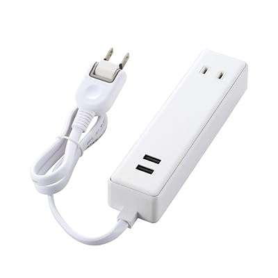 エレコム 電源タップ USB コンセント 1.5m USB×2個 AC差し込み口×2個 2.4A ホワイト MOT-U09-2215WH商品説明【商品説明】size : 1.5m style : USB×2 AC×2スマホもパソコンもこれ1台で充電。 2つのAC差込口と2つのUSBポートが一体になったケーブルタイプのモバイルUSBタップ。2つのAC差込口と2つのUSBポートが一体になったモバイルUSBタップです。パソコンやスマートフォン、タブレットを同時に充電可能です。コンセントから離れた場所でも充電できる長さ1.5mのケーブルタイプです。AC差込口には、未使用時にほこりの侵入を防止する「ほこり防止シャッター」を装備しています。AC差込口には、万一の発熱の際にも融解しにくく、電気火災の防止に有効な耐熱性に優れたユリア樹脂を使用しています。ACプラグの根本に絶縁キャップがついており、トラッキング現象による火災の防止に役立ちます。2ピン式の電源プラグを採用しています。狭い場所でも配線しやすい180°スイングプラグを採用しています。USBポートを2ポート搭載しており、スマートフォンなどを2台同時に充電可能です。2ポート合計最大2.4Aの出力が可能です。size : 60cm style : USB×2 AC×2スマホもパソコンもこれ1台で充電。 2つのAC差込口と2つのUSBポートが一体になったケーブルタイプのモバイルUSBタップ。2つのAC差込口と2つのUSBポートが一体になったモバイルUSBタップです。パソコンやスマートフォン、タブレットを同時に充電可能です。コンセントから離れた場所でも充電できる長さ0.6mのケーブルタイプです。AC差込口には、未使用時にほこりの侵入を防止する「ほこり防止シャッター」を装備しています。AC差込口には、万一の発熱の際にも融解しにくく、電気火災の防止に有効な耐熱性に優れたユリア樹脂を使用しています。ACプラグの根本に絶縁キャップがついており、トラッキング現象による火災の防止に役立ちます。2ピン式の電源プラグを採用しています。狭い場所でも配線しやすい180°スイングプラグを採用しています。USBポートを2ポート搭載しており、スマートフォンなどを2台同時に充電可能です。2ポート合計最大2.4Aの出力が可能です。