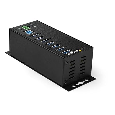 StarTech 7ポートUSB電源アダプタ付きハブ - サージ保護 - 金属産業USB 3.0データ転送ハブ - Dinレール、ウォールまたはデスクマウント可能 - 高速USB 3.1Gen 1 5GbpsハブブランドStarTech.com(スターテック)色ブラックモデルHB30A7AME商品説明【商品概要】高耐久性ハブ：頑丈なメタル筐体に7件のUSBデバイスを安全に接続するUSB 3.0ハブ。15kV気中/8kV接触放電ESD保護、350Wサージ保護機能対応。過酷な産業環境での使用に最適設置オプション：筐体についた固定金具でデスク面、天板裏、壁面などに固定、付属のDINブラケットでDINレールへの設置にも対応。1.8m USB 3.0ケーブル付属柔軟な給電方式：7Vから48VのDCレンジによるDC低下時の給電、端子台LPS（雷保護）、付属の電源アダプタによるAC出力をサポートし、システムに固有な電源要件に対応デバイス充電：接続するUSBデバイスに合計35Wの電力を供給するする7ポートUSB 3.0（USB 3.1 Gen1）ハブ。利用可能な電力に応じて、2つのポートで最大2.4A (12W) の給電が可能なBC 1.2に対応StarTech.comの利点：2年間メーカーと無期限無料技術サポートを提供。ダウンストリームデバイスの接続用に様々なUSBケーブル（別売）を展開【商品説明】【商品詳細】ブランド：StarTech.com(スターテック)商品種別：パソコン・周辺機器商品名：StarTech 7ポートUSB電源アダプタ付きハブ - サージ保護 - 金属産業USB 3.0データ転送ハブ - Dinレール、ウォールまたはデスクマウント可能 - 高速USB 3.1Gen 1 5Gbpsハブ製造元：STARTECH.COM商品番号：HB30A7AME発売日：2020年09月14日色：ブラック【当店からの連絡】