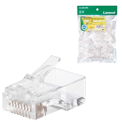 エレコム RJ45コネクタ CAT6・CAT6A対応 単線・ヨリ線対応 100個入り LD-6RJ45T100RJ45コネクタ(100個入)ブランドエレコム(ELECOM)色RJ45コネクタ(100個入)モデルLD-6RJ45T100商品説明【商品概要】LANケーブル(ケーブルのみ)と合わせてLANケーブルを自作するためのRJ45コネクターです。Cat6/Cat6Aの単線ケーブルおよびヨリ線ケーブルの両方に対応しています。適合ケーブルはLD-GPAL/BU100RS、LD-GPAL/BU300RS、LD-GPAL/WH300RS、LD-GPAL/WH100RS(Cat6A 長尺LANケーブル)です。【商品説明】【商品詳細】ブランド：エレコム(ELECOM)商品種別：パソコン・周辺機器商品名：エレコム RJ45コネクタ CAT6・CAT6A対応 単線・ヨリ線対応 100個入り LD-6RJ45T100RJ45コネクタ(100個入)製造元：エレコム(ELECOM)商品番号：LD-6RJ45T100発売日：2010年01月01日商品内容：100個色：RJ45コネクタ(100個入)【当店からの連絡】