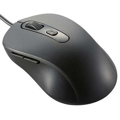オーム電機 静音マウス 有線 ブルーLED Mサイズ 抗菌 ブラック PC-SMUBS5M-K 01-3984 全2色 全2サイズ 全2種