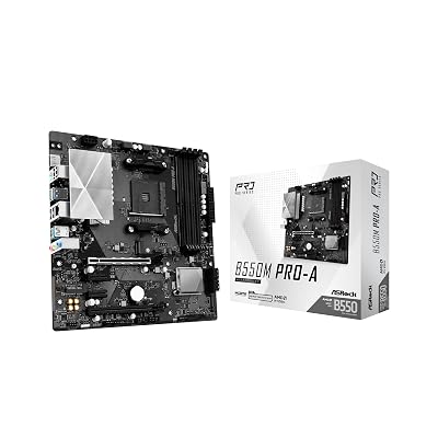 ASRock B550M Pro-A Micro-ATXマザーボード MB7010ブランドASRock色ブラックモデルB550M Pro-A商品説明【商品概要】AM4ソケットを搭載し、Ryzen3000/4000G/5000シリーズのデスクトッププロセッサに柔軟に対応します。8フェーズの電源回路を採用し、安定した電力供給を実現。長時間の高負荷環境でも安定した動作を支えます。PCIe 4.0 x16スロットを搭載し、最新のグラフィックスカードやNVMe SSDの高速転送に対応。拡張性とパフォーマンスを両立しています。M.2 Gen4x4とGen3x2スロット、SATA3×4を備え、NVMe SSDやHDDの組み合わせが可能。RAID構成にも対応し、多様なストレージ環境を構築できます。RGB LEDヘッダーとアドレッサブルLEDヘッダーを搭載し、好みに合わせたライティングが可能です。ASRock Polychrome Syncで一括管理できます。【商品説明】【商品詳細】ブランド：ASRock商品種別：マザーボード商品名：ASRock B550M Pro-A Micro-ATXマザーボード MB7010製造元：ASRock商品番号：B550M Pro-A発売日：2026年03月27日色：ブラック【当店からの連絡】