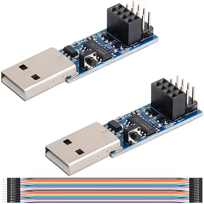 Youmile 2個 ESP8266 USB-ESP8266アダプタモジュール CH340C ESP-01 ESP-01S プログ WiFi プログラマダウンローダアダプタリセットボタン付きデュポンケーブル付きブランドYoumile色quantityモデルJK-YM-460商品説明【商品概要】【その他のアップグレード】：このダウンローダーは、赤いバージョンよりもはるかに優れています。 CH340Cチップを使用し、ESP8266自動ダウンロード回路を追加しました。ユーザーがプログラムをダウンロードし、ファームウェアを更新し、デバッグするのに非常に便利です。【自動ダウンロード】：接続不要、ボタンを押す必要なし、WiFiモジュールは自動的にダウンロードモードになります【併用】：このESP-01SプログラムWiFiプログラマーはESP-01とESP-01の両方で動作します【利便性】：プログラムのためにプラグを抜いてから再度差し込む必要はありません。リセットボタンを押す必要はありません、それはただ機能します-プログラム、そしてリセット＆あなたはシリアル経由で接続することができます。【サポート】：for Arduino IDE、Ai-thinker ESP8266 Flasher、EspressifをサポートFLASH_DOWNLOAD_TOOLS【商品説明】製品の説明説明：このUSB to ESP8266ダウンローダーはCH340Cチップを使用し、ESP8266自動ダウンロード回路を追加しました。ユーザーがプログラムをダウンロードし、ファームウェアを更新し、デバッグするのに非常に便利ですArduinoをサポートしますIDE、Ai-thinkerESP8266フラッシャーおよびEspressifFLASH_DOWNLOAD_TOOLS ESP-01とESP-01Sの両方で動作し、このプログラミングモジュールは、他のプログラマーの配線の複雑さなしに非常に使いやすかった。電圧：5V インターフェース：USBタイプA 機能：リセットタクトスイッチがあり、プログラムのためにプラグを抜いてから再度差し込む必要はありません。接続もボタンを押す必要もありません。WiFiモジュールは自動的にダウンロードモードになりますESP8266のRESETとGPIO0を制御できるため、ほとんどの点滅ツールからの点滅が完全に自動化され、簡単に行えます。 ESP8266は、アダプターのないプロトボードと互換性がありません。これはプログラマーであり、すべてが1つになっています。このボードにいくつかのLEDを直接追加して、プログラムのオン/オフ機能をすぐにテストします。 Win10で自動的にダウンロードされたシリアルドライバーへのCH340CUSB。パッケージに含まれるもの： 2 X USB ESP8266Wifiプログラミングモジュールへ1x20ピンオスおよびメスDuPontケーブル【商品詳細】ブランド：Youmile商品種別：ベアボーンPC商品名：Youmile 2個 ESP8266 USB-ESP8266アダプタモジュール CH340C ESP-01 ESP-01S プログ WiFi プログラマダウンローダアダプタリセットボタン付きデュポンケーブル付き製造元：YOUMILE商品番号：JK-YM-460色：quantity【当店からの連絡】