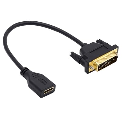 CYケーブル DVI 24+1オスからミニHDMI 1.4 Type-C 4Kメス延長ケーブル コンピューターHDTVグラフィックスカードUHD 20cm用