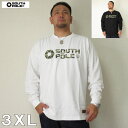 (26日1:59迄クーポン配布中)大きいサイズ メンズ SOUTHPOLE(サウスポール)迷彩ロゴプリントロンT 3XL USA アメリカ ストリート系 ブランド 長袖 Tシャツ