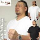 大きいサイズ メンズ Free gate-汗じみ軽減針抜きリブ Vネック 半袖 Tシャツ(メーカー取寄)フリーゲート 3L 4L 5L 6L 8L 大きい サイズ キングサイズ ビッグサイズ デビルーズ インナー おしゃれ ブランド カットソー メンズファッション 春 夏 服