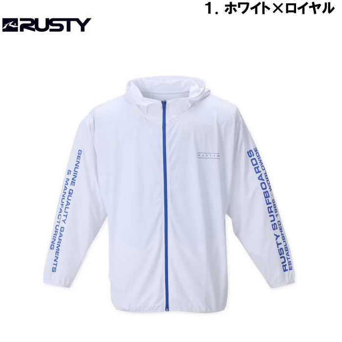 RUSTY-ボーダーニットUVフルジップパーカー(メーカー取寄)