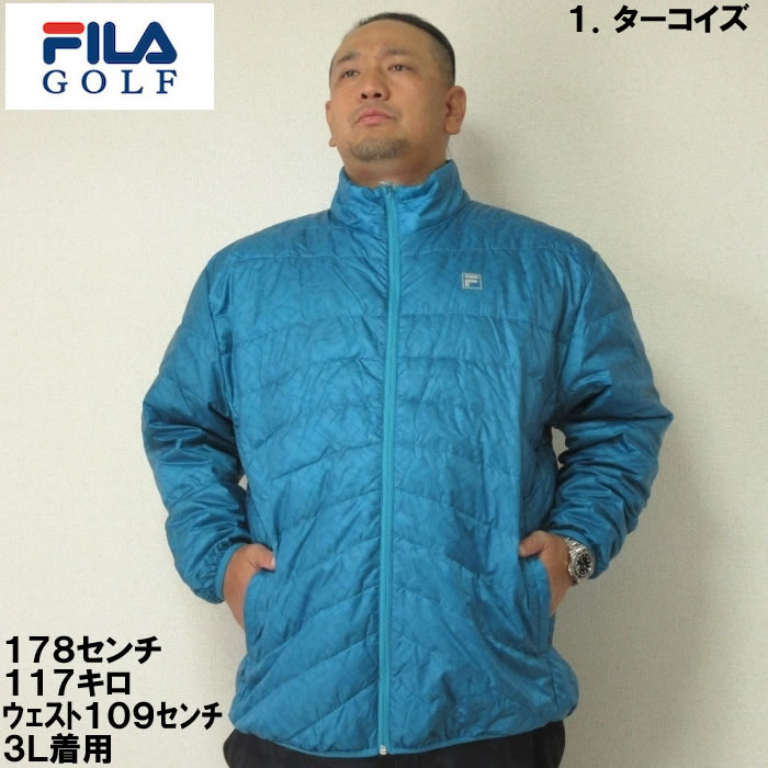 大きいサイズ メンズ ゴルフ FILA GOLF ハイブリット ダウン ブルゾン（メーカー取...