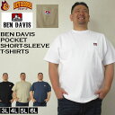 大きいサイズ メンズ BEN DAVIS BEN S ポケット 半袖 コットン Tシャツ メーカー取寄 ベンデイビス 3L 4L 5L 6L キングサイズ ビッグサイズ 大きい サイズ デビルーズ インナー おしゃれ ブラ…