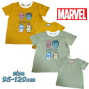 【メール便送料無料】マーベル フェイスプリント集合柄 半袖Tシャツ トップス トドラー キャラクター キッズ こども 男児 ギフト お誕生日 新学期 入園 入学...