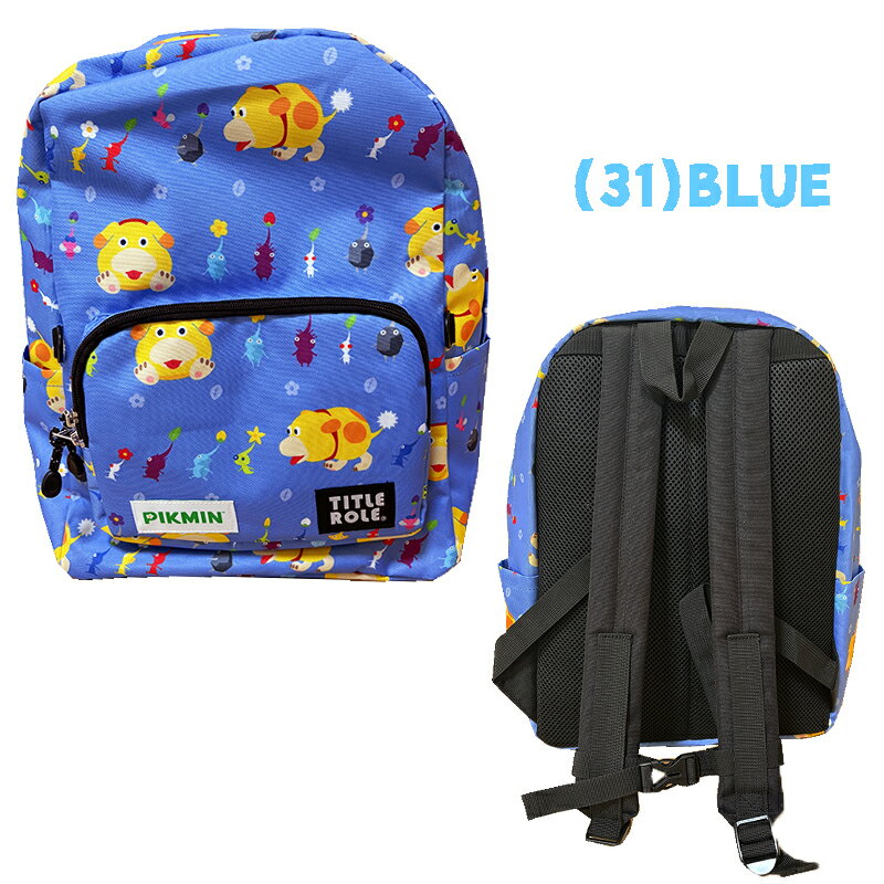 【送料無料】TITLE ROLE タイトルロール ピクミン 総柄 ジュニアDパック 子供用 デイパック リュックサック ゲーム キャラクター 行楽 キッズ ユニセックス 入学 かばん カバン バッグ プレゼント(20769061) (FIN052 jn590025)