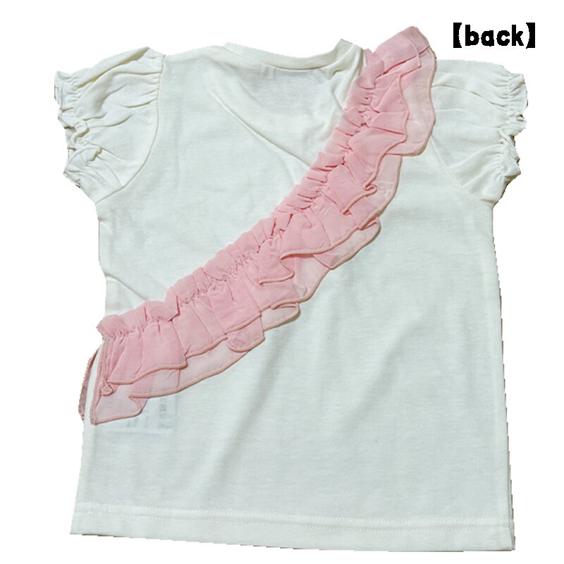 【メール便OK】Disne Princess ディズニープリンセス ラプンツェル シフォン 半袖 Tシャツ キャラT 天竺 プリント トップス トドラー 子供服 ベビー服 公園 ギフト プレゼント 双子コーデ (221222681)