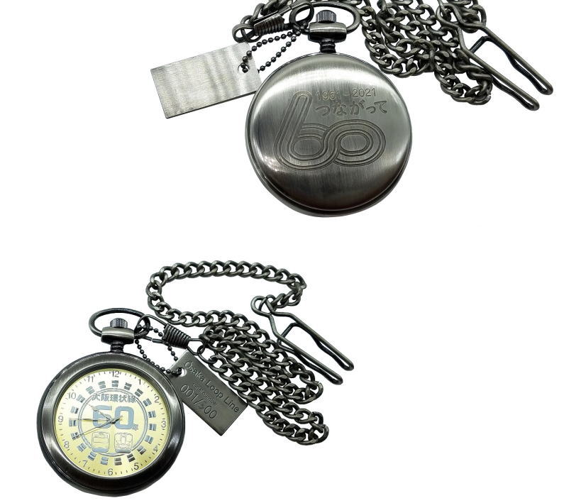 【送料無料】シリアルナンバープレート付き 懐中時計 大阪環状線 323系 60周年記念 トレイン 箱入り ヘッドマーク 電車グッズ コレクター 鉄道時計 ウォッチ プレゼント ギフト お祝い 記念品 (jrh-006 asa8000213)