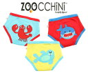 【送料無料】ZOOCCHiNi ズーキーニ ズッキーニ オーガニックコットン トレーニングパンツ 3枚組 (水族館の仲間/男児) ベビー用品 赤ちゃん 男の子 ...