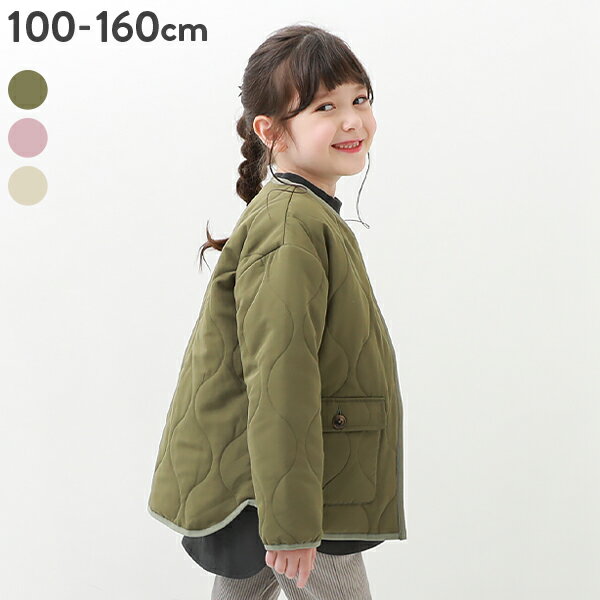 【39%OFF】洗える ノーカラー 中綿キルティングジャケット 子供服 キッズ 女の子 男の子 アウター・ジャケット 22AW中重アウターのサムネイル