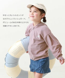 ガールズ 長袖ジップラッシュガード 子供服 キッズ 女の子 水着・プールグッズ 24SS_スイムグッズ特集_ラッシュガード