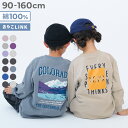【送料無料】綿100% デビラボ BIGシルエット プリント袖リブ 長袖Tシャツ 子供服 キッズ ベビー服 男の子 女の子 ロンT トップス