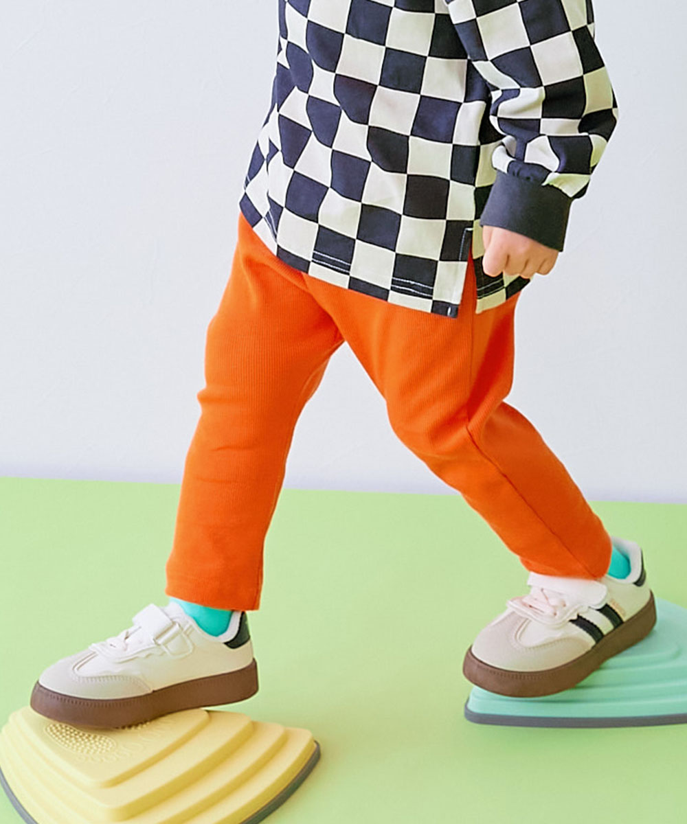 楽天市場】リブパンツ（カラーオレンジ）（キッズ・ベビー・マタニティ