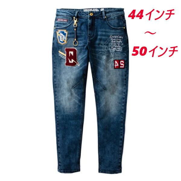 DREAMLAND MEN’S JEANS DENIM PANT MED STONE WASH 大きいサイズメンズデニムパンツ【44〜50インチ】 ジャケットもございます　メンズ大きいサイズ ジンズパンツビッグサイズ ジンズ　ストリート　ヒップホップ　オールドスクール　大きいサイズ jeans