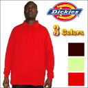 【あす楽】【全3色】DICKIES ディッキーズ ポロシャツ 無地 衣装 ダンス衣装dickies PLAIN PIQUE POLO SHIRT無地/プレーン 長袖 ポロシャツ ポロ S M L LL 2XL 3L 4L