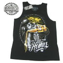 Dyse One HOMIES Tank top blackプリントタンクトップロス　ノースリーブTシャツ バックプリント　マッスルT　ヒップホップ　ストリート スリーブレス　大きいサイズメンズ タンクトップ L LL 3L 4L