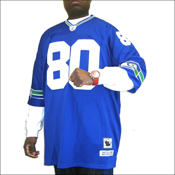 SEATTLE SEAHAWKS replica シアトルシーホックス #80【STEVE LARGENT】半袖Tシャツメンズ　大きいサイズ　小さいサイズ　メンズ大きいサイズ　ゲームシャツ　ダンス　衣装　ダンス衣装　hiphop ヒップホップ